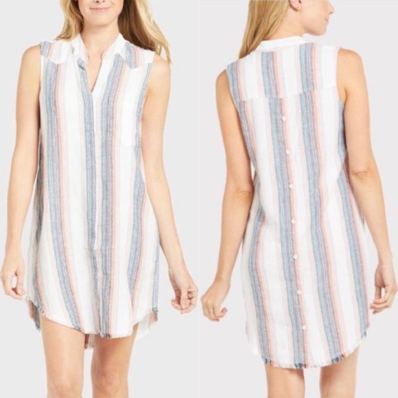 cloth & stone Dresses & Skirts - CLOTH & STONE Sunburst Stripe Button Down Dress